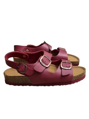 AEROTHOTIC Velna Buckle Strap Slingback Comfort Sandals in Red/Tan Size 39 NWOT